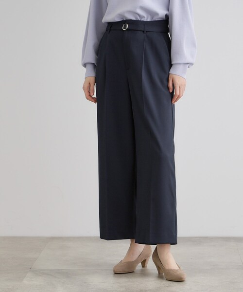 grove パンツ 「雑誌掲載」バックルベルトクロップドワイド