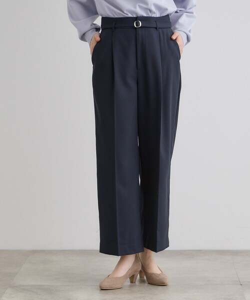 grove パンツ 「雑誌掲載」バックルベルトクロップドワイド