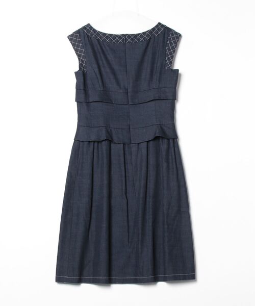 RENE　ワンピース　ノースリーブ　36 Rene 「Rene」 ノースリーブワンピース 36 ブルー レディース