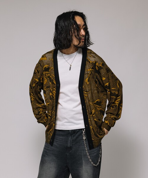カーディガン 総柄 メッシュ編み ニットカーディガン メンズ | FREAK'S STORE | 11