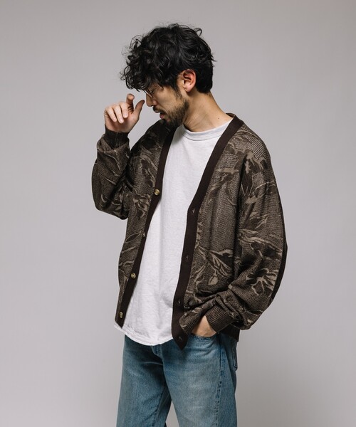 カーディガン 総柄 メッシュ編み ニットカーディガン メンズ | FREAK'S STORE | 07