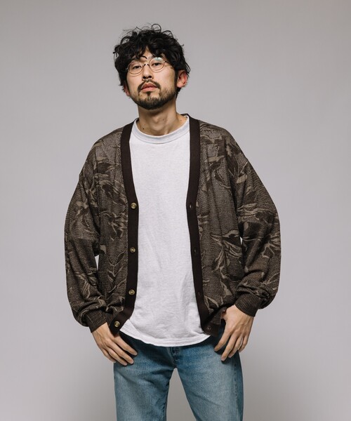 tuitaci ツイタチ　カーディガン　ブルゾン　幾何学模様　総柄　極美品 Casualland SPORTSWEAR 総柄カーディガン – WEGO ONLINE STORE