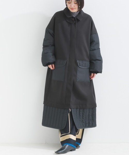 「terrace」 ステンカラーコート MEDIUM ブラック レディース_画像5