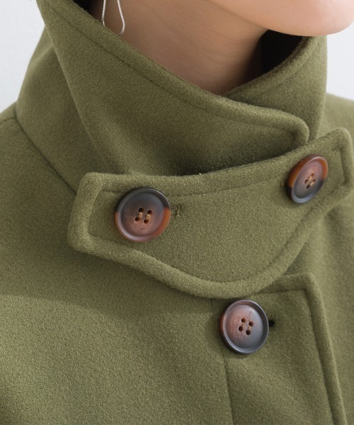 「terrace」 ステンカラーコート MEDIUM ブラック レディース_画像8