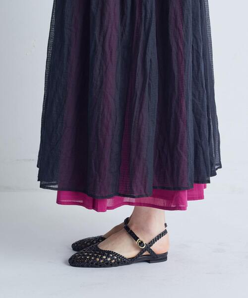 conges payes ADIEU TRISTESSE ワンピース インドチェックシアー 