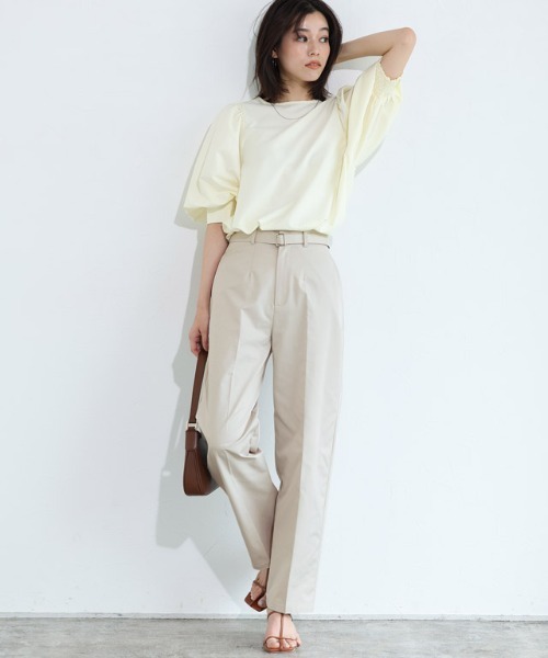 Pierrot（ピエロ） パンツ エステルツイルベルテッドパンツ レディース