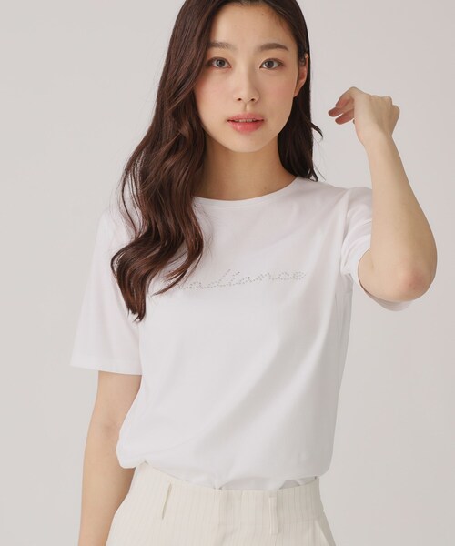 tシャツ 「洗える／日本製」ロゴTシャツ レディース
