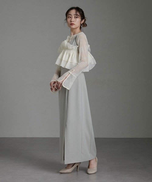 Callarus パーティードレス ドレス 「Callarus」ベルスリーブ花柄