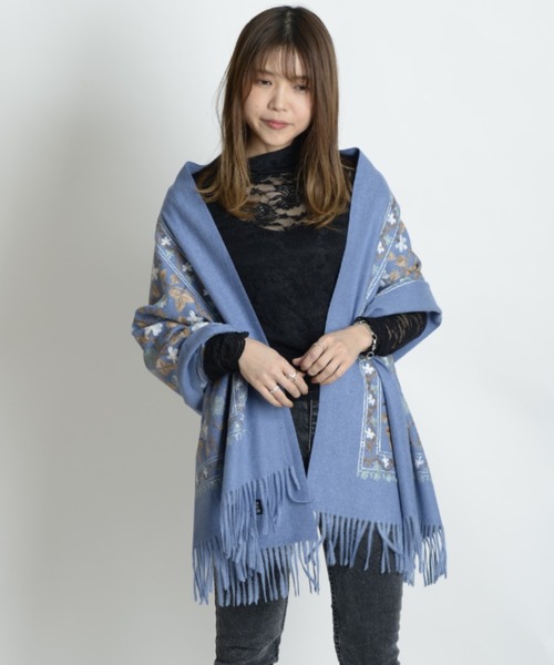 marai ストール マフラー エスニック調 アジアン大判ストール