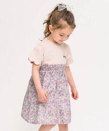 【美品】apres les cours ワンピースほか、3点セット 120 apres les cours ワンピース 3柄スカラップドッキングワンピース