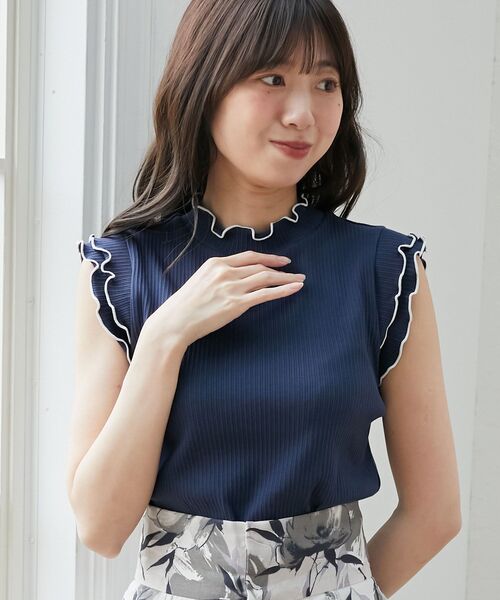 l*y様 【美品】Drawer ブロックチェック リバーシブル ノーカラー ジャ MAJESTIC LEGON（マジェスティックレゴン） tシャツ ノースリフリル