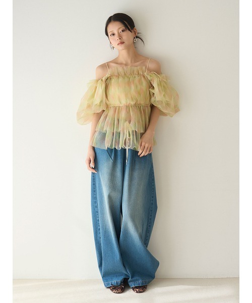 LILY BROWN tシャツ 「WEB限定カラー」3wayペプラムチュール