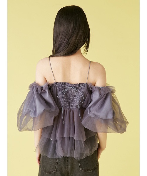 LILY BROWN tシャツ 「WEB限定カラー」3wayペプラムチュール