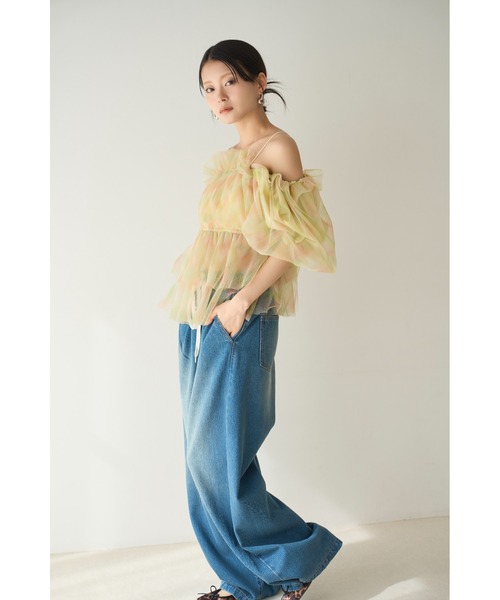 LILY BROWN tシャツ 「WEB限定カラー」3wayペプラムチュール