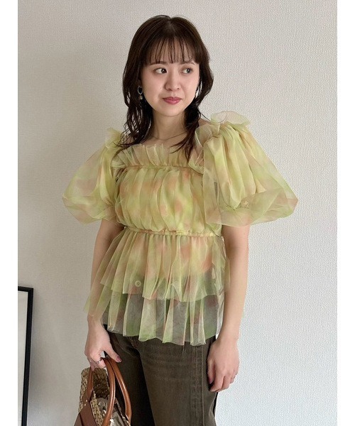 LILY BROWN tシャツ 「WEB限定カラー」3wayペプラムチュール