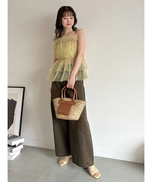 LILY BROWN tシャツ 「WEB限定カラー」3wayペプラムチュール