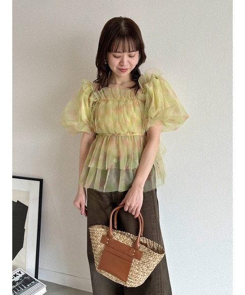 LILY BROWN tシャツ 「WEB限定カラー」3wayペプラムチュール