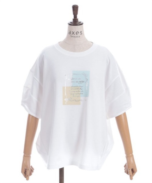 tシャツ 半袖 プリントコクーントレーナー レディース | axes femme | 18