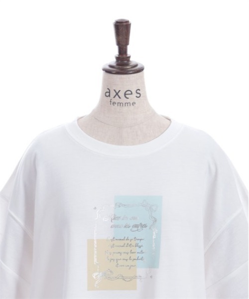 tシャツ 半袖 プリントコクーントレーナー レディース | axes femme | 21