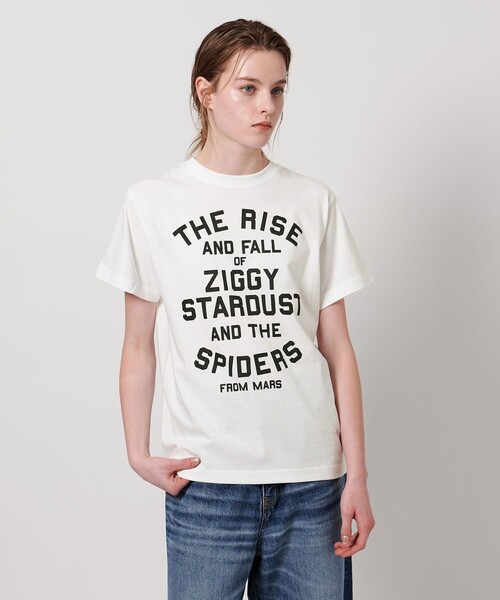 tシャツ 「ASTRAET」D/BOWIE ZIGGY プリントTシャツ レディース ASTRAET tシャツ 「ASTRAET」D/BOWIE ZIGGY プリントTシャツ