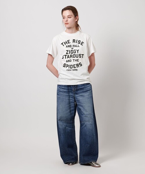 tシャツ 「ASTRAET」D/BOWIE ZIGGY プリントTシャツ レディース ASTRAET tシャツ 「ASTRAET」D/BOWIE ZIGGY プリントTシャツ