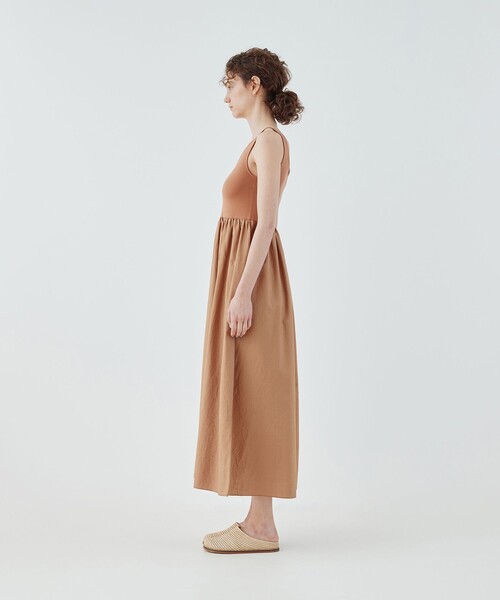 ワンピース スビンコットン タンクトップワンピースの画像