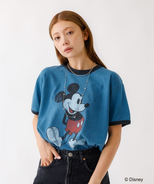 Johnbull ジョンブル コットン「ミッキーマウス」 刺繍 Tシャツ 「MICKEY MOUSE」 T jt252c03  レディース 【クーポン対象】 Johnbull ジョンブル コットン「ミッキーマウス」 刺繍 Tシャツ