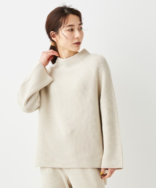 BATONER（バトナー） 長袖ニット 1 グレイッシュブルー レディース