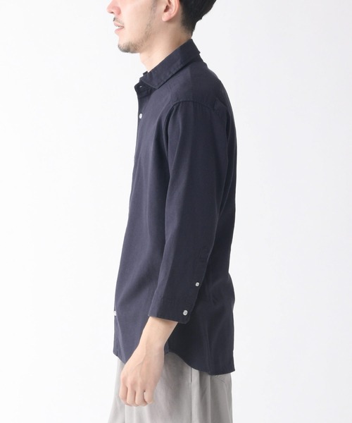 Relation シャツ リネン7分袖シャツ メンズ レディース : ZOZOTOWN