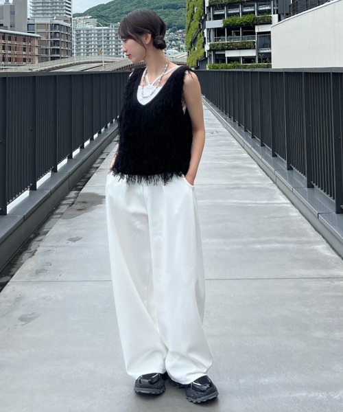 JEANASIS ループフリンジヤーンベスト ホワイト 楽天市場】【SALE／10%OFF】ループフリンジヤーンNS JEANASIS