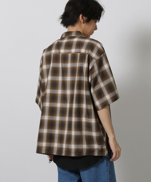 LAKOLE（ラコレ） シャツ 裾ドロスト半袖シャツ / 571777 メンズ