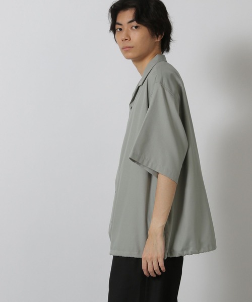 LAKOLE（ラコレ） シャツ 裾ドロスト半袖シャツ / 571777 メンズ