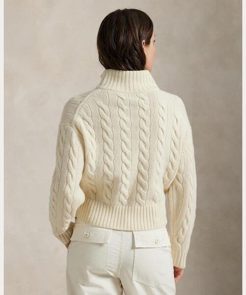 RALPH LAUREN　ニットキャミソール　S　カシミヤ POLO RALPH LAUREN ニット セーター ケーブル ウールカシミヤ