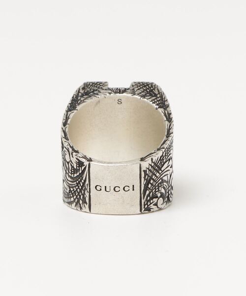 GUCCIグッチ アルファベット　イニシャルリング　❤︎ GUCCI 「GUCCI」 アルファベット イニシャル リング - シルバー