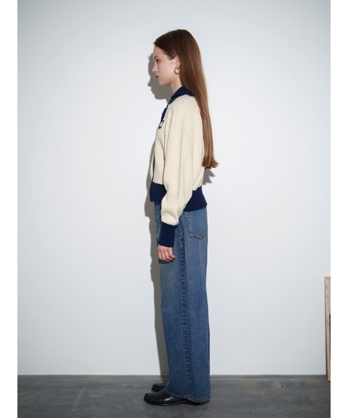 「CHAROL」 加工デニムパンツ S インディゴブルー レディース