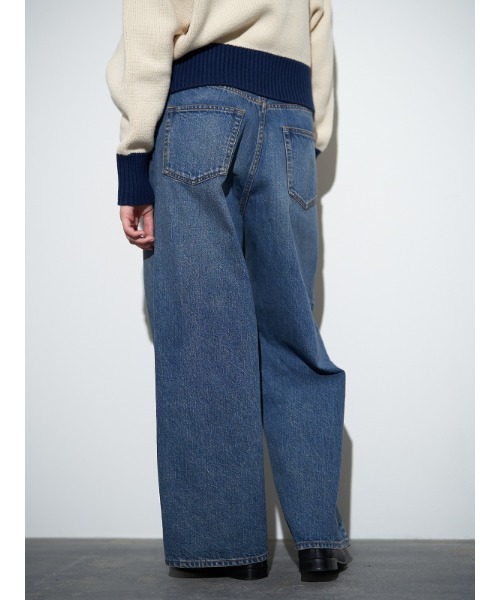 「CHAROL」 加工デニムパンツ S インディゴブルー レディース