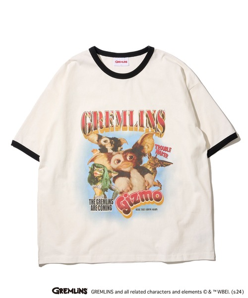 「ADPOSION」 「GREMLINS」半袖Tシャツ LARGE ブラック メンズ