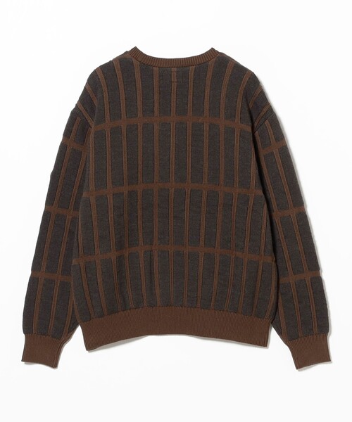 C.E（シーイー） セーター ニット C.E / RECTANGULAR BAR KNIT BROWN 