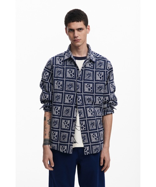 ♦Desigual Ｓ マルチカラーデザインシャツ　チェック柄長袖シャツ　美品♥ メンズ すべてのシャツlデシグアル公式サイト | Desigual