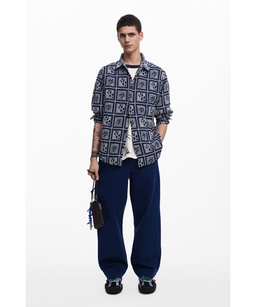 ♦Desigual Ｓ マルチカラーデザインシャツ　チェック柄長袖シャツ　美品♥ Desigual シャツ 長袖のチェックシャツ メンズ : ZOZOTOWN Yahoo
