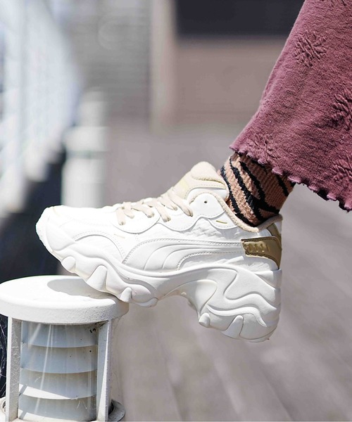 PUMA 「PUMA」 ローカットスニーカー 24.5cm ベージュ系その他