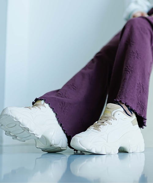 「PUMA」 ローカットスニーカー 24.5cm ベージュ系その他 レディース
