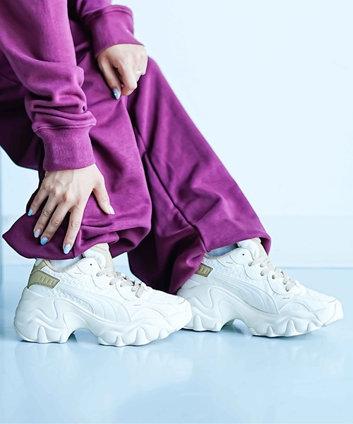 「PUMA」 ローカットスニーカー 24.5cm ベージュ系その他 レディース