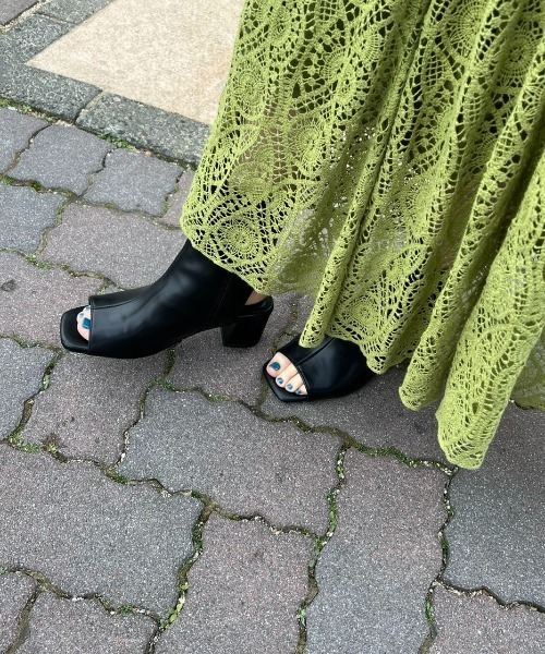 「Piedi Nudi」 ショートブーツ M ブラック レディース_画像9