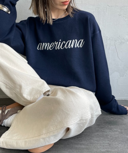 AMERICANA（アメリカーナ） ニット セーター 別注 ショート丈 フロント