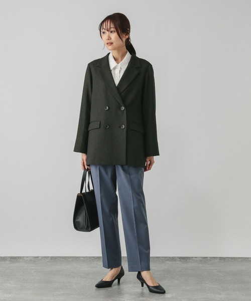 「GLOBAL WORK」 テーラードジャケット LARGE モカ レディース