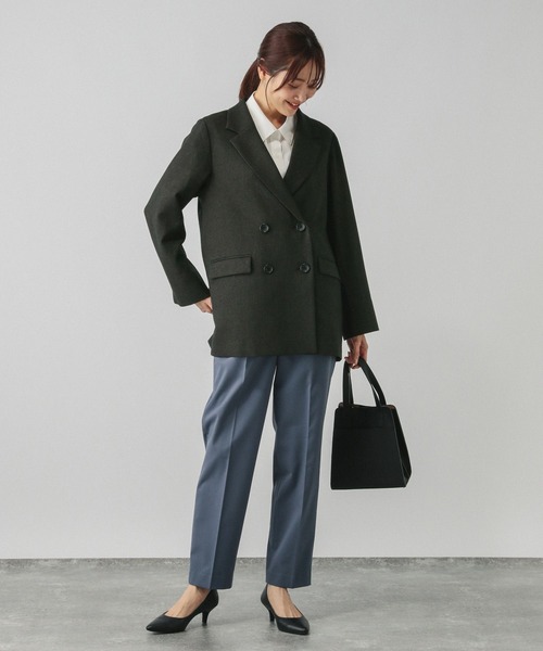 「GLOBAL WORK」 テーラードジャケット LARGE モカ レディース