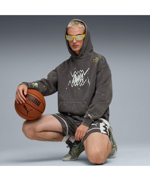 プーマ　バスケットボール　ウェア　オーバーサイズ PUMA（プーマ） パーカー メンズ バスケットボール ポインツ イン ザ