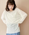 tシャツ 配色メローシアーロンT レディースの詳細画像1