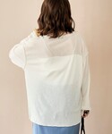 tシャツ 配色メローシアーロンT レディースの詳細画像3